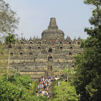 Beeindruckend, der Borobudur-Tempel 