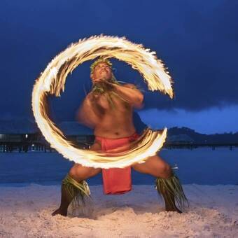 Feuertanz auf Bora Bora 