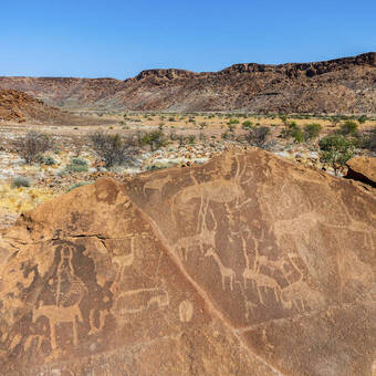 Felsgravuren in Twyfelfontein, Namibia © Getty Images