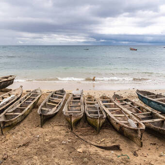 Holzfischerboote auf Sao Tomé 