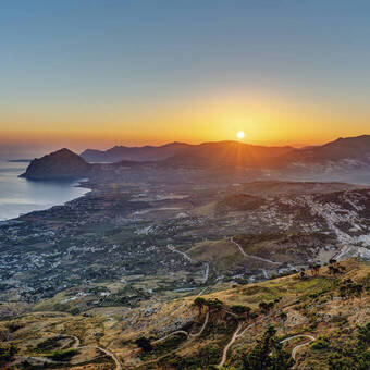 Blick auf Erice in Sizilien 