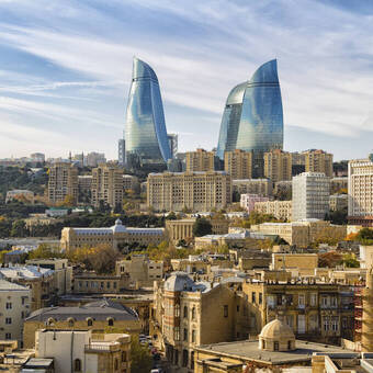 Blick auf Baku 