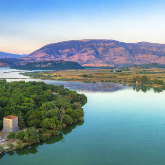 Der Butrint-Nationalpark im Abendlicht 