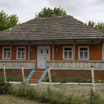 Typisches Landhaus in moldawischem Dorf 