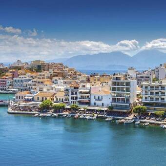 Herrlicher Blick auf Agios Nikolaos, Kreta 