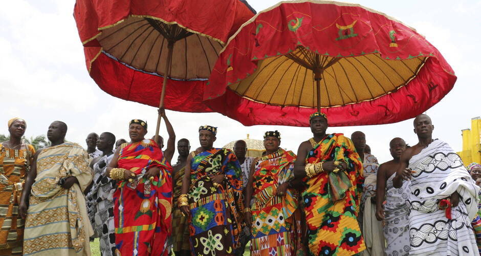 Besucher des Akwasidae-Festes, Kumasi/Ghana 