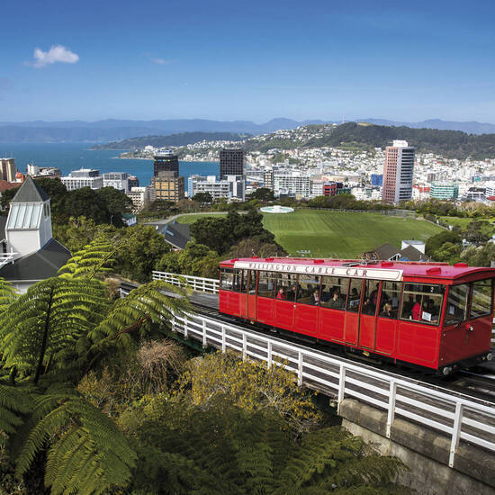 Mit der Standseilbahn ion Wellington unterwegs 