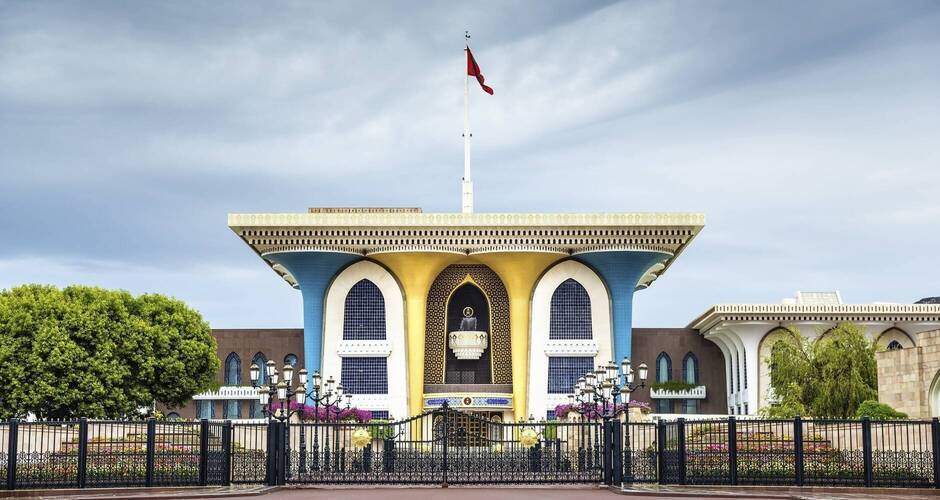 Der Arbeitspalast "Al Alam" des Sultans 