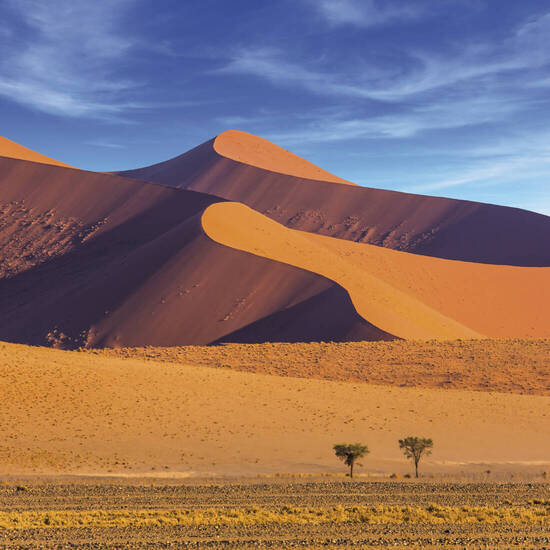 Eindrucksvolle Dünenformationen im Sossusvlei 