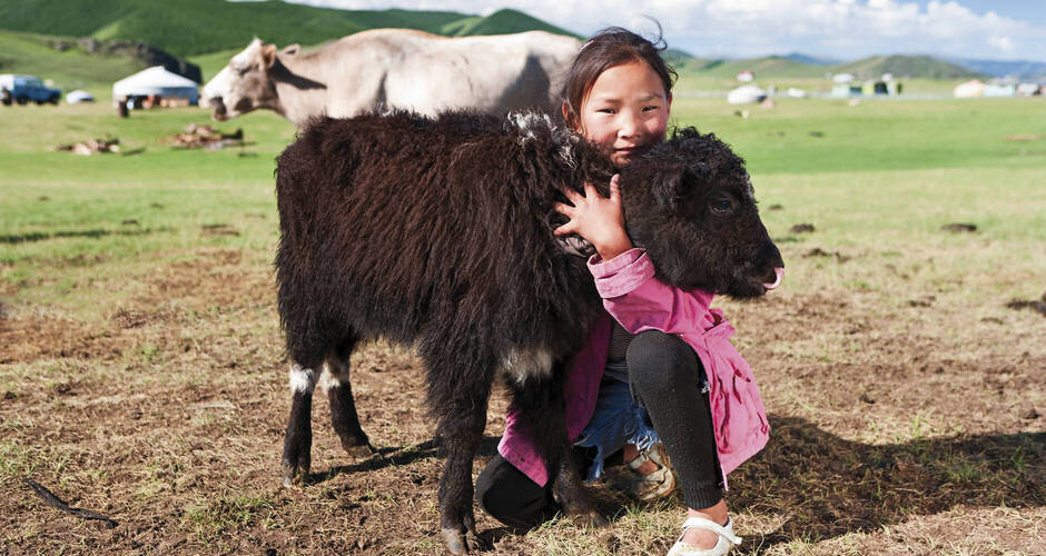 Mongolisches Nomadenmädchen 