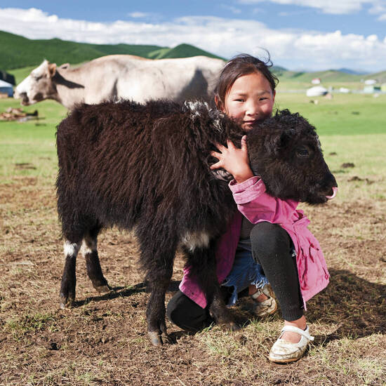 Mongolisches Nomadenmädchen 
