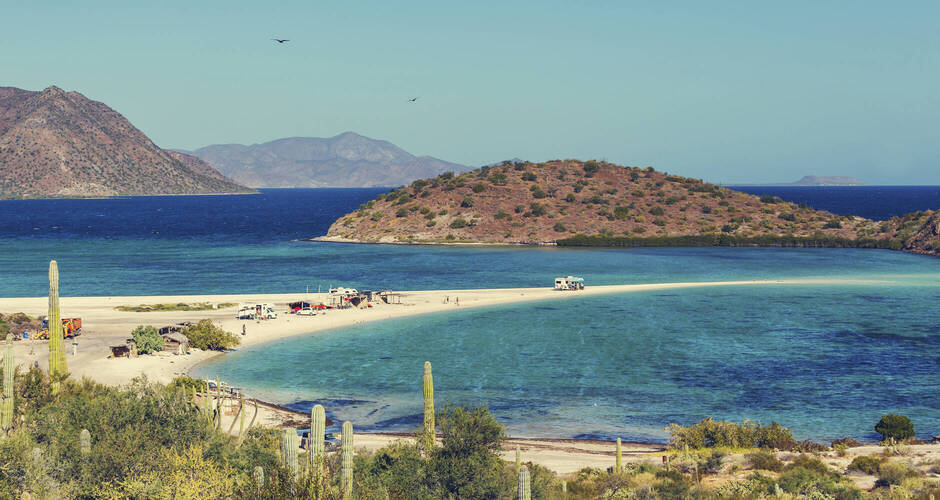 Typischer Küstenabschnitt auf der Baja 