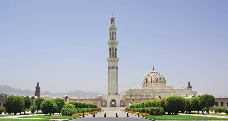 Die Sultan Qaboos Moschee in Muscat 