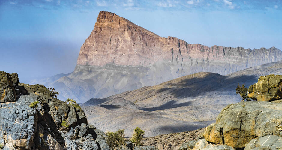 Gebirgslandschaft bei Jabal Shams 