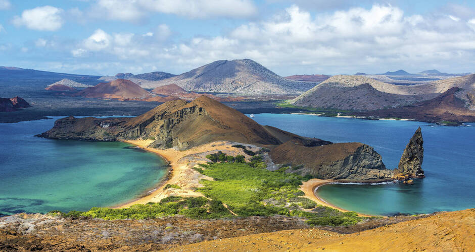 Blick auf Bartolomé auf Galápagos 