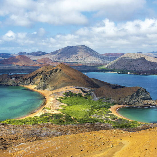 Blick auf Bartolomé auf Galápagos 