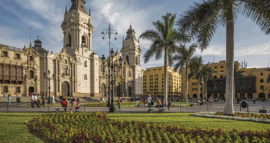 Der Hauptplatz in Lima, die Plaza de Armas 