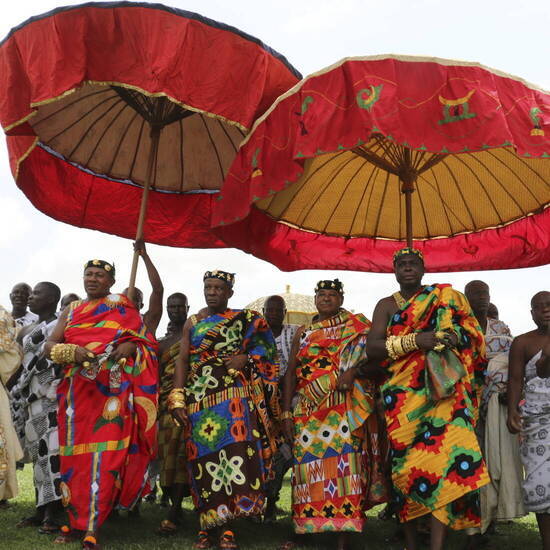Besucher des Akwasidae-Festes, Kumasi/Ghana 