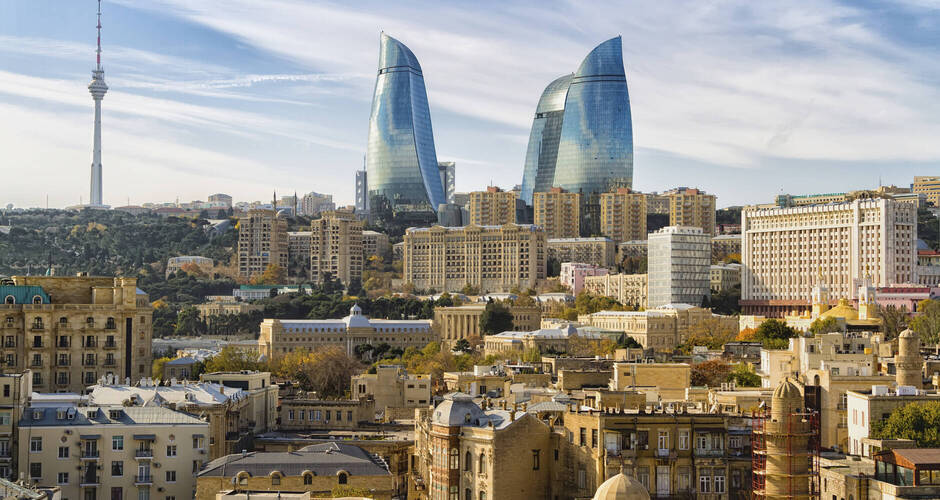 Blick auf Baku 