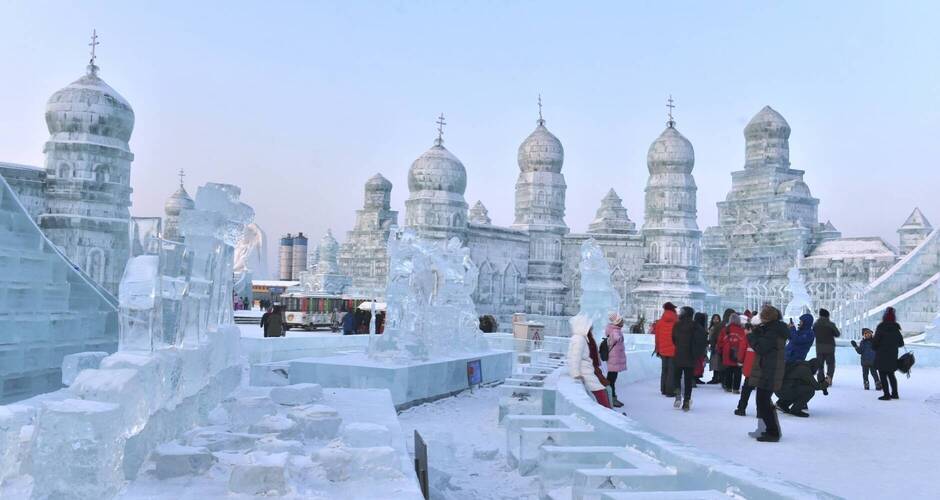 Eisskulpturenfestival in Harbin 