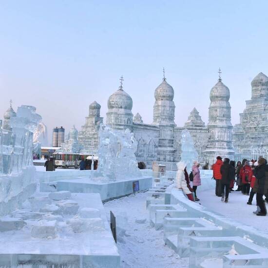Eisskulpturenfestival in Harbin 