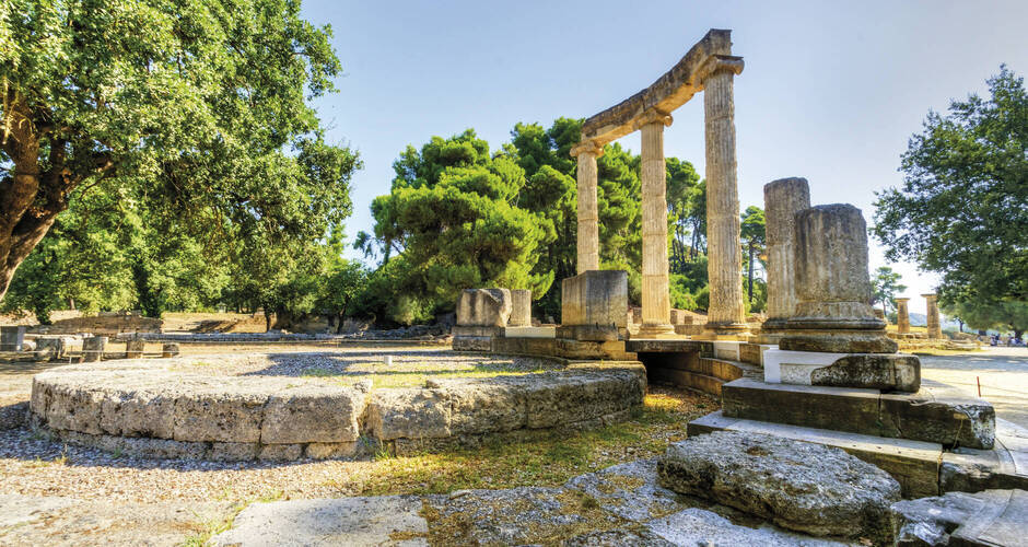 Die antike Stätte Olympia in Griechenland 
