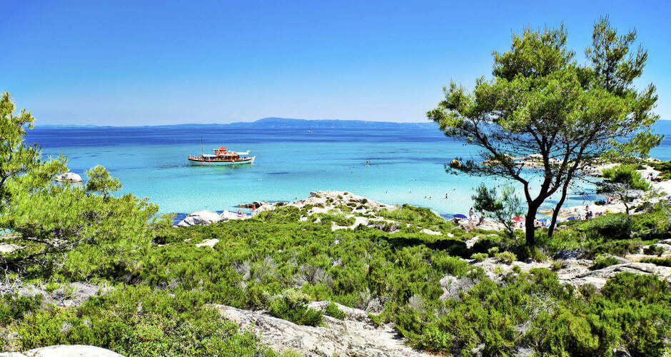 Küste auf der Halbinsel Sithonia in Chalkidiki 