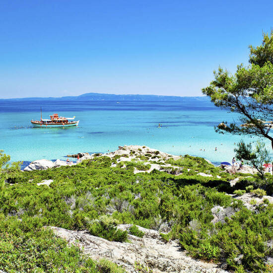 Küste auf der Halbinsel Sithonia in Chalkidiki 