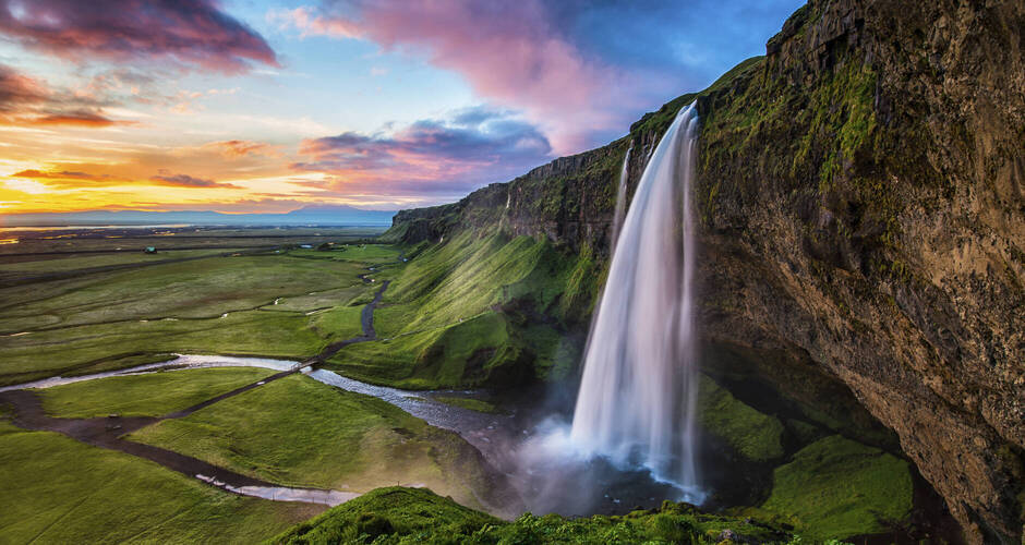 Seljalandsfoss Wasserfall, Island 