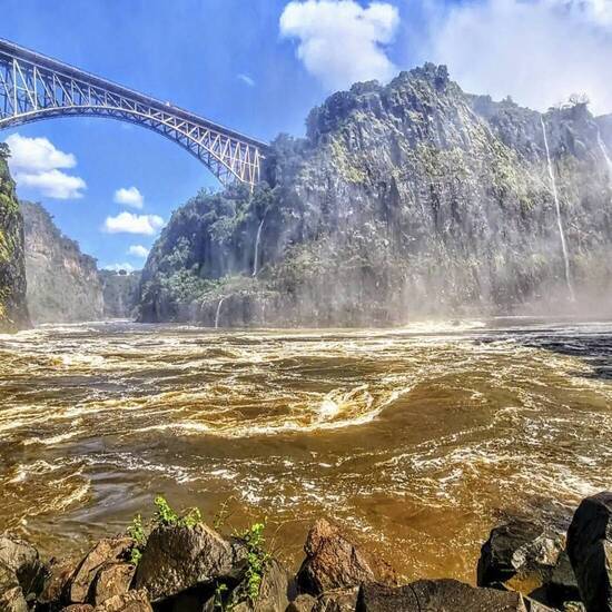 Brücke über dem Sambesi unterhalb der Victoriafälle 