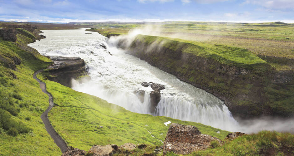 "Goldener Wasserfall" Gullfoss 