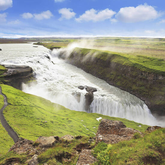 "Goldener Wasserfall" Gullfoss 