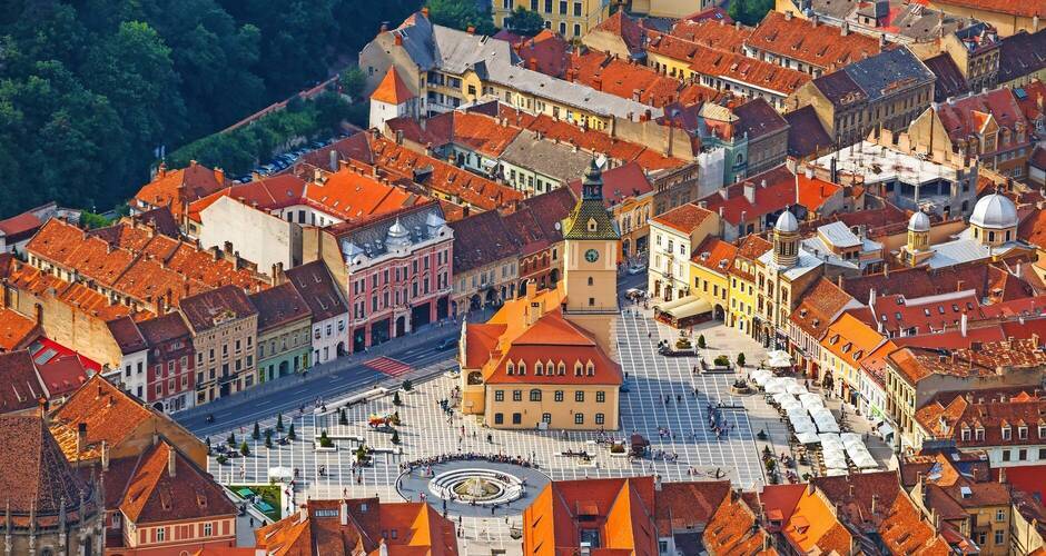 Brasov (Kronstadt) aus der Vogelperspektive © dziewul - stock.adobe.com