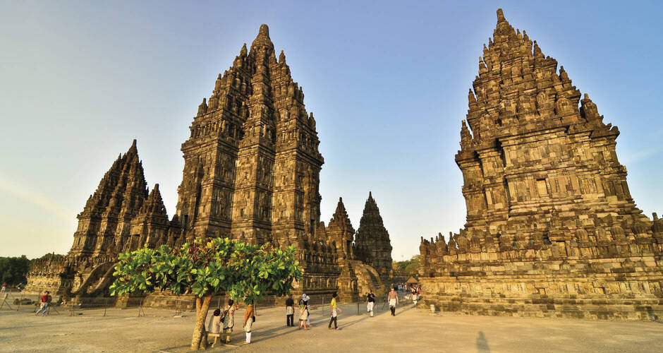 Der Prambanan-Tempelkomplex bei Yogyakarta 