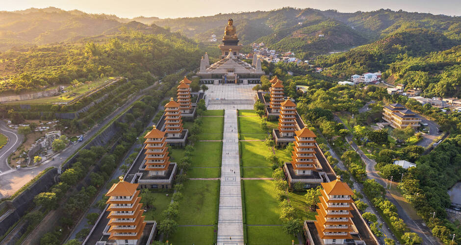 Der Fo Guang Shan Buddha Tempels in Kaohsiung 