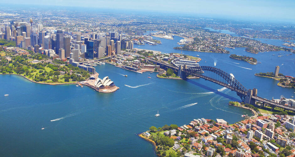 Blick auf Sydney und die Harbour Bridge 