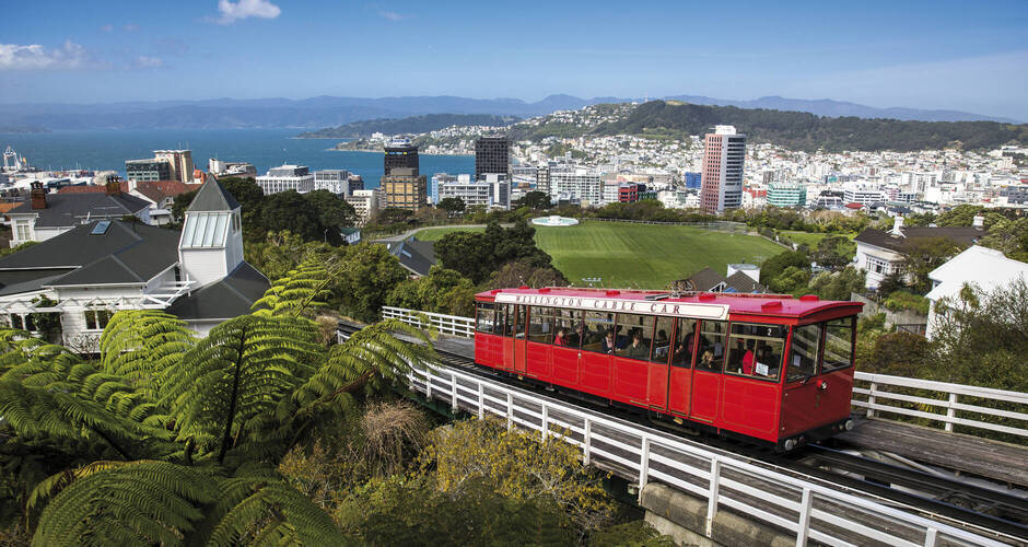 Mit der Standseilbahn ion Wellington unterwegs 