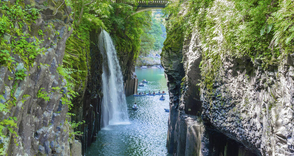 Die Takachiho-Schlucht auf Kyushu 
