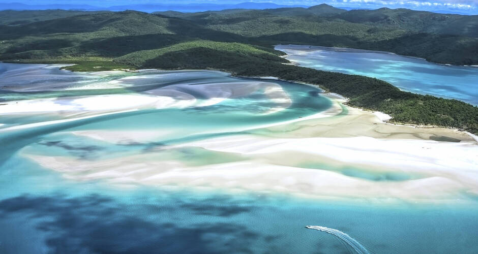 Strand Whitehaven Beach auf Whitsunday Island, Queensland 