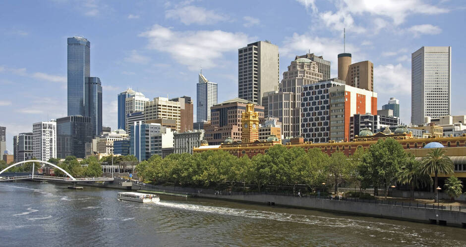 Blick auf Melbourne 