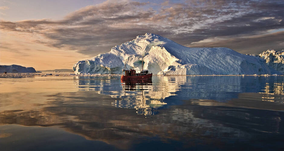 Ilulissat-Eisfjord im Abendlicht Greenland Travel